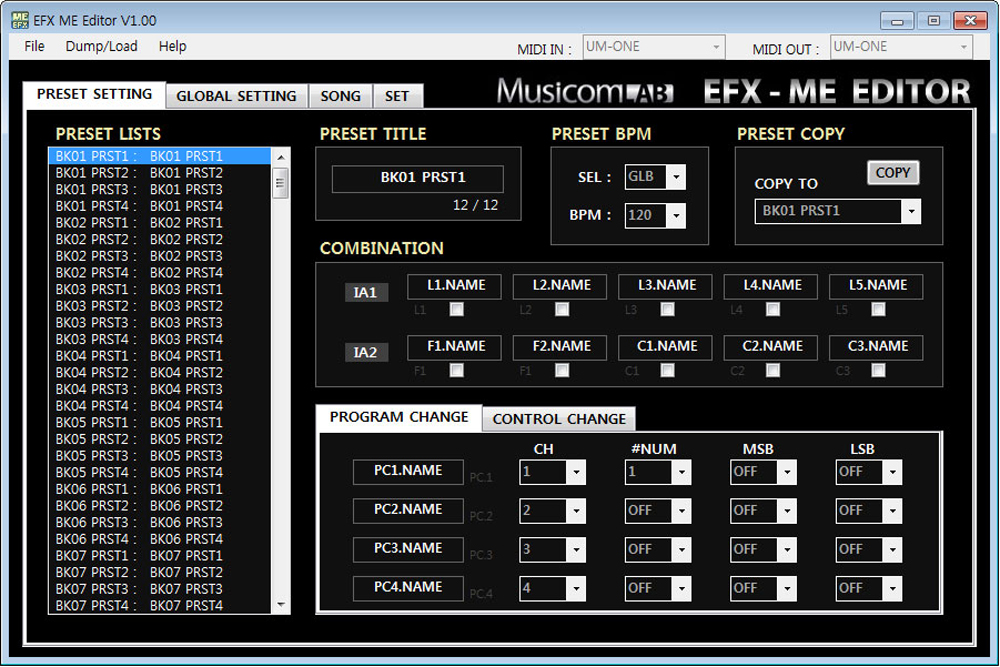 Musicom Lab Efx Me ループスイッチャー Midiコントローラー